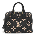 Empreinte Monogram Giant Speedy Bandouliere 25 Black Beige