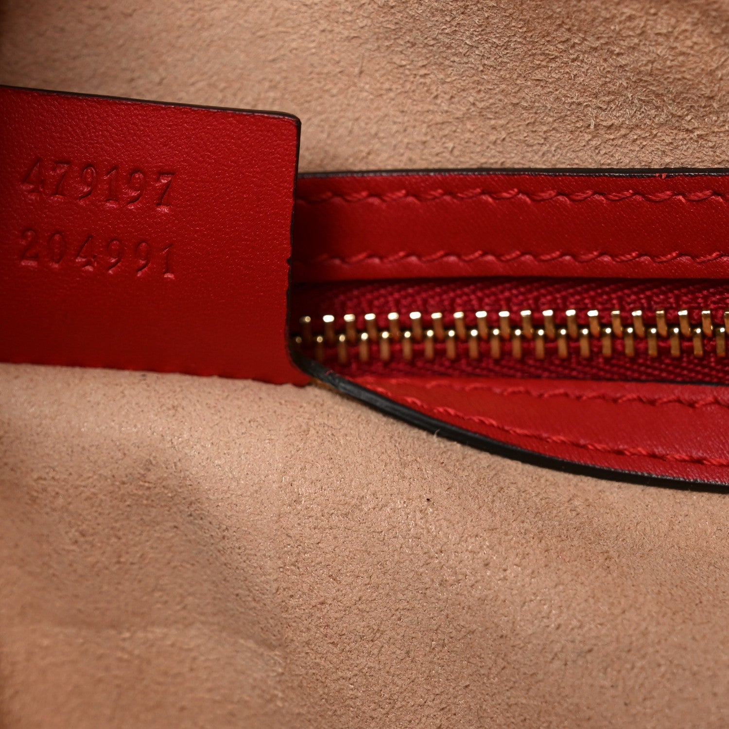 GG Supreme Monogram Medium Padlock Tote Hibiscus Red