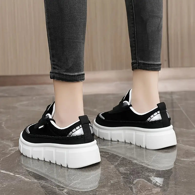 2025 Zapatos casuales de suela gruesa y caña baja