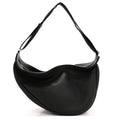 Grained Calfskin Large Slouchy Banana Bag Black