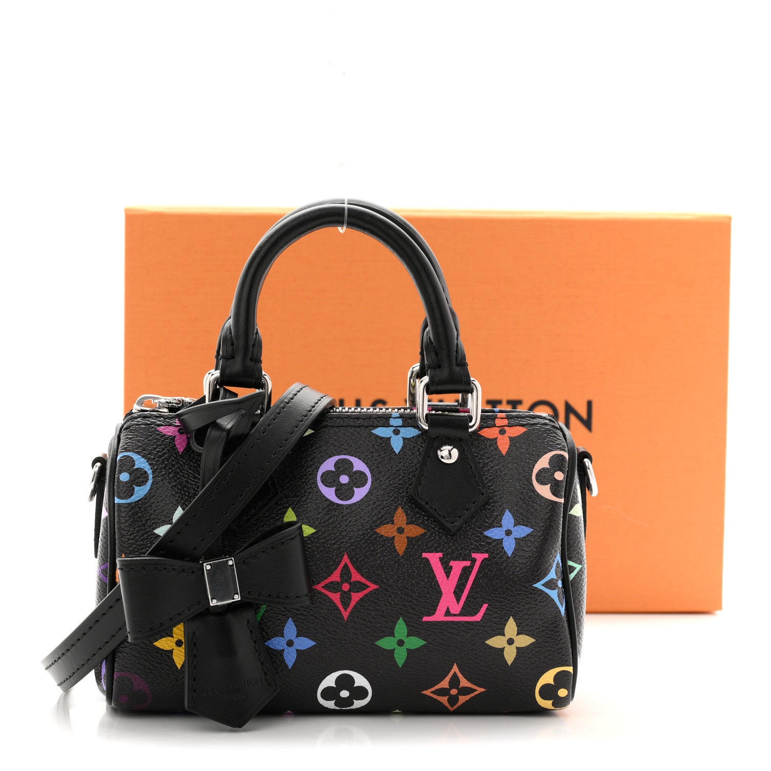 LV X TM Monogram Multicolor Nano Speedy Black