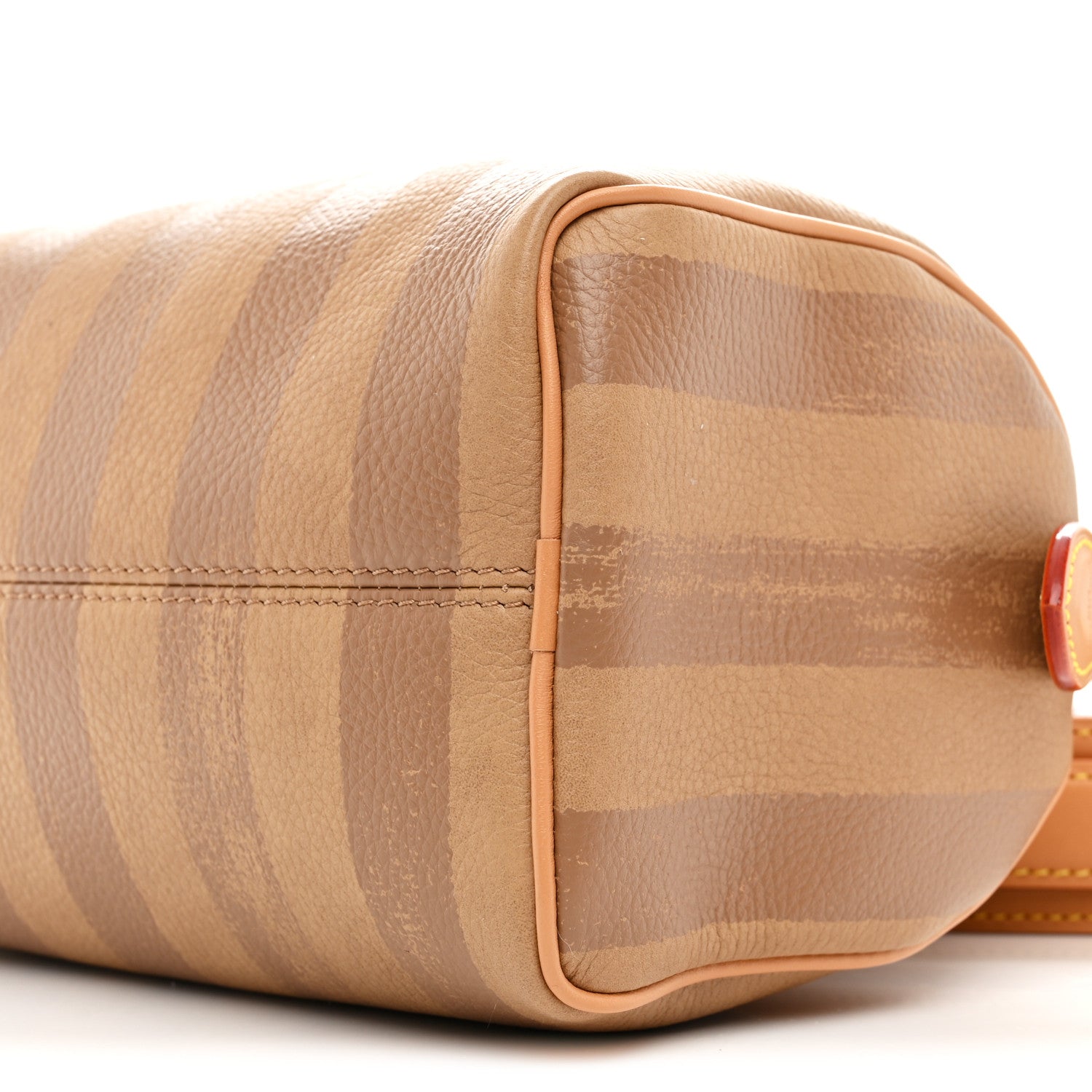 Calfskin Washed Stripes Speedy P9 Bandouliere 20 Camel