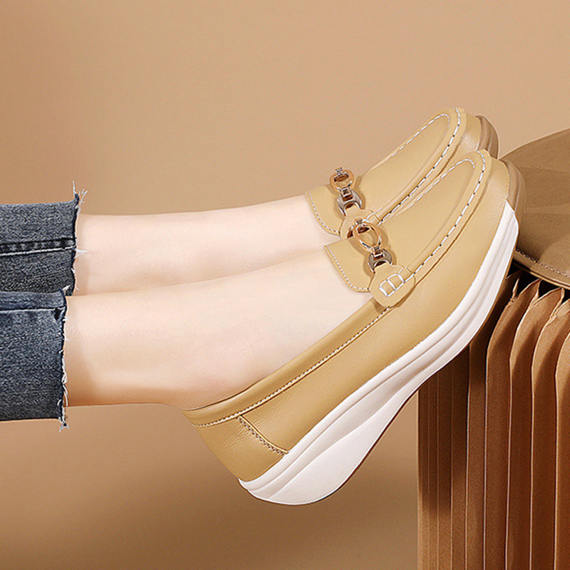 2024 nuevos zapatos de mujer de suela gruesa.