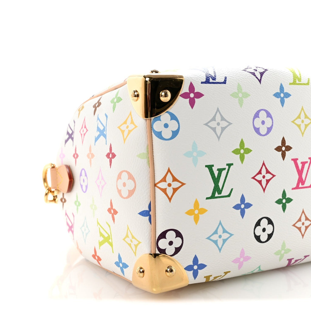 LV X TM Monogram Multicolor Speedy Bandouliere 25 White