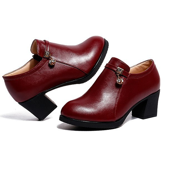 zapatos de mujer de moda de tacón grueso