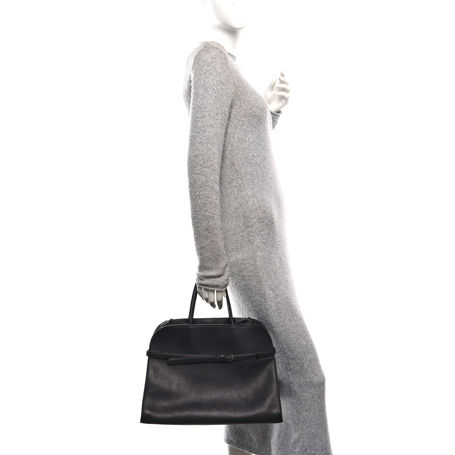 Polished Saddle Calfskin Soft Margaux Belt 15 Black