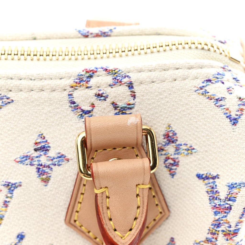 Monogram Jacquard Fabric Speedy Bandouliere 20 Multicolor Beige