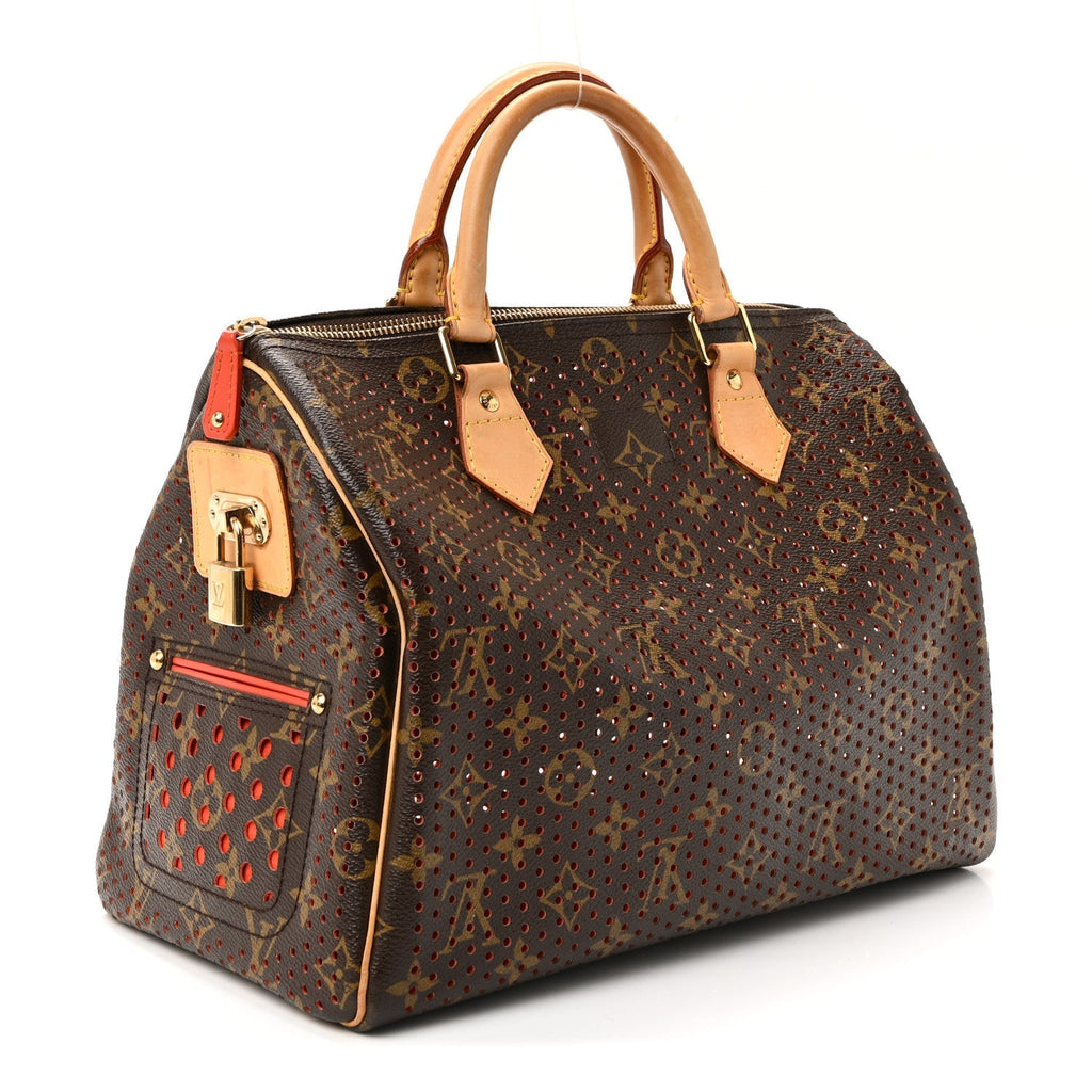 Monogram Perforated Speedy 30 Orange