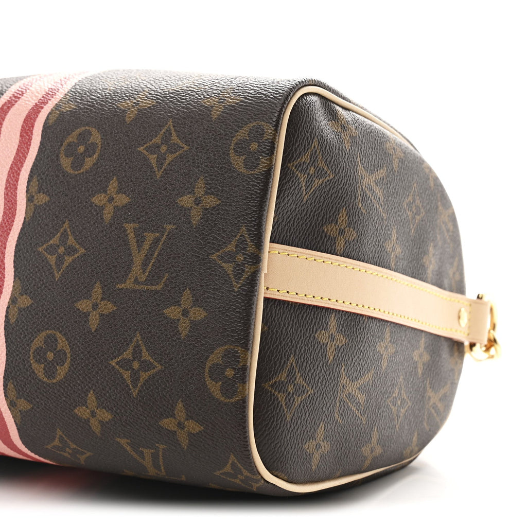 Mon Monogram Speedy Bandouliere 25 Light Pink Sari Red