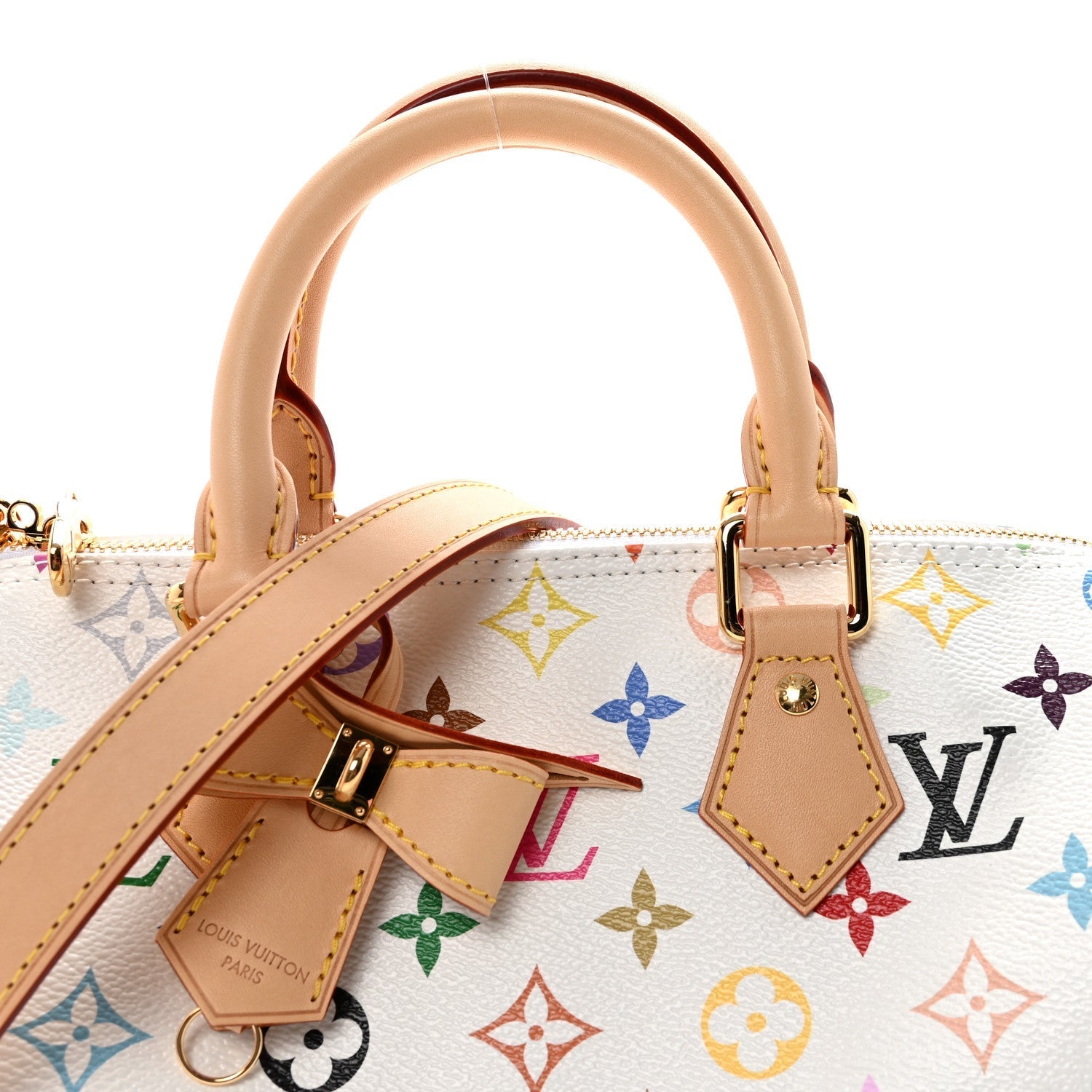 LV X TM Monogram Multicolor Speedy Bandouliere 25 White