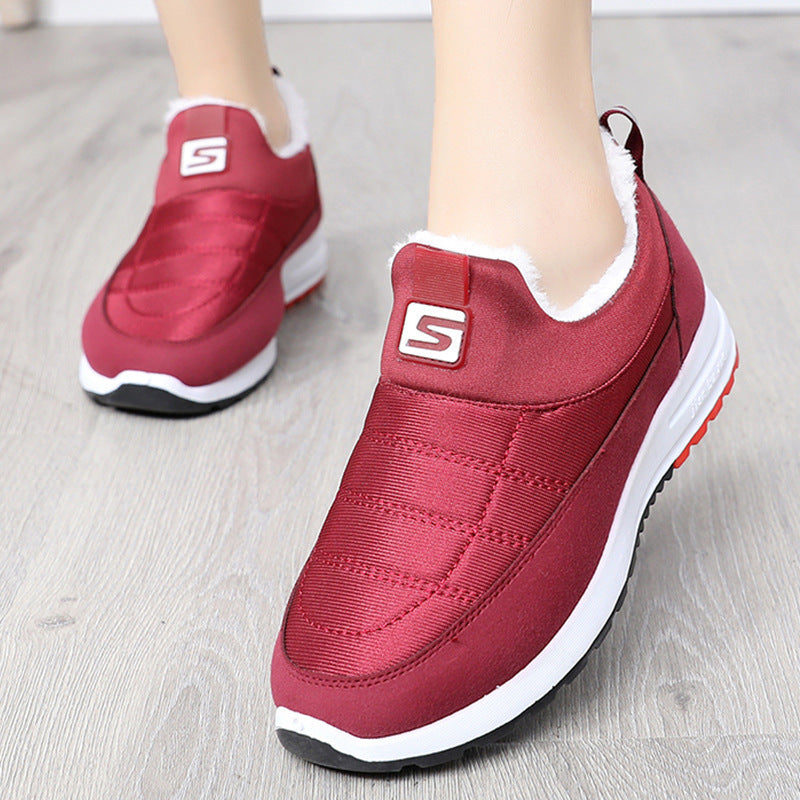 Zapatos para caminar de invierno con suela blanda y antideslizantes