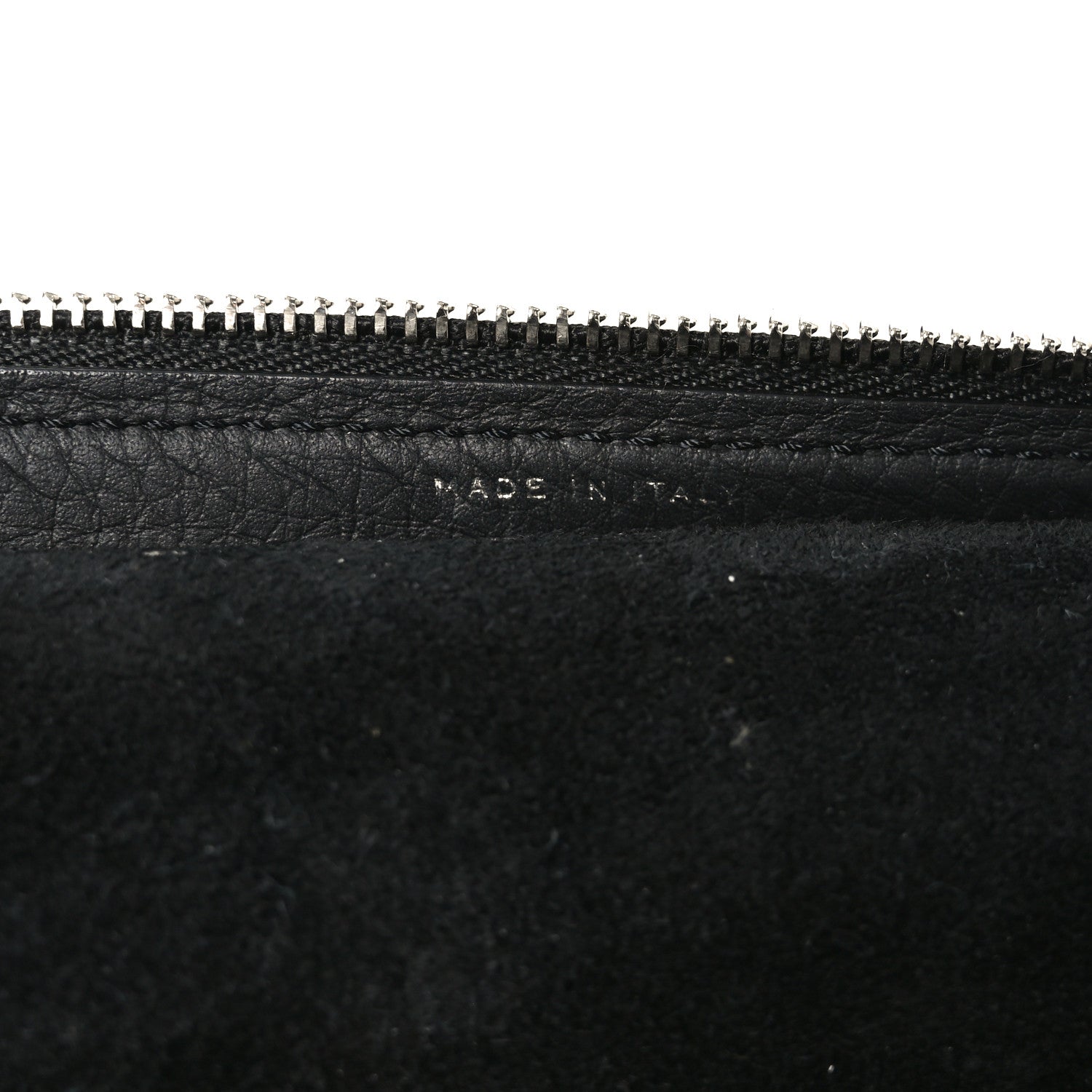 Grained Calfskin Large Slouchy Banana Bag Black