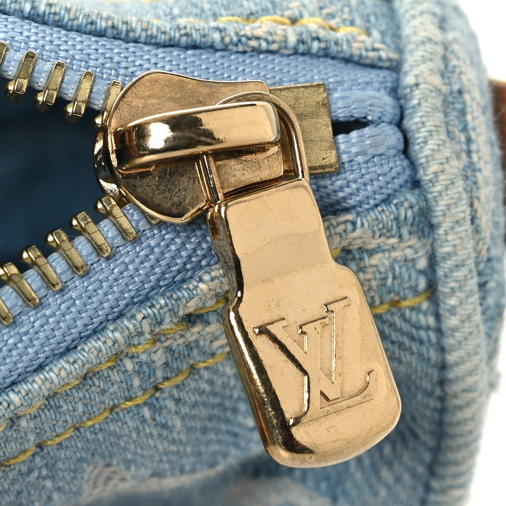 Monogram Denim Nano Speedy Sky Blue