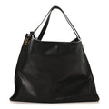Polished Saddle Calfskin Alexia Bag Black