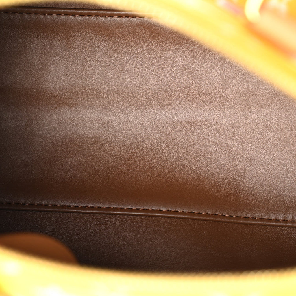Calfskin Monogram Speedy P9 Bandouliere 25 Jaune Mat