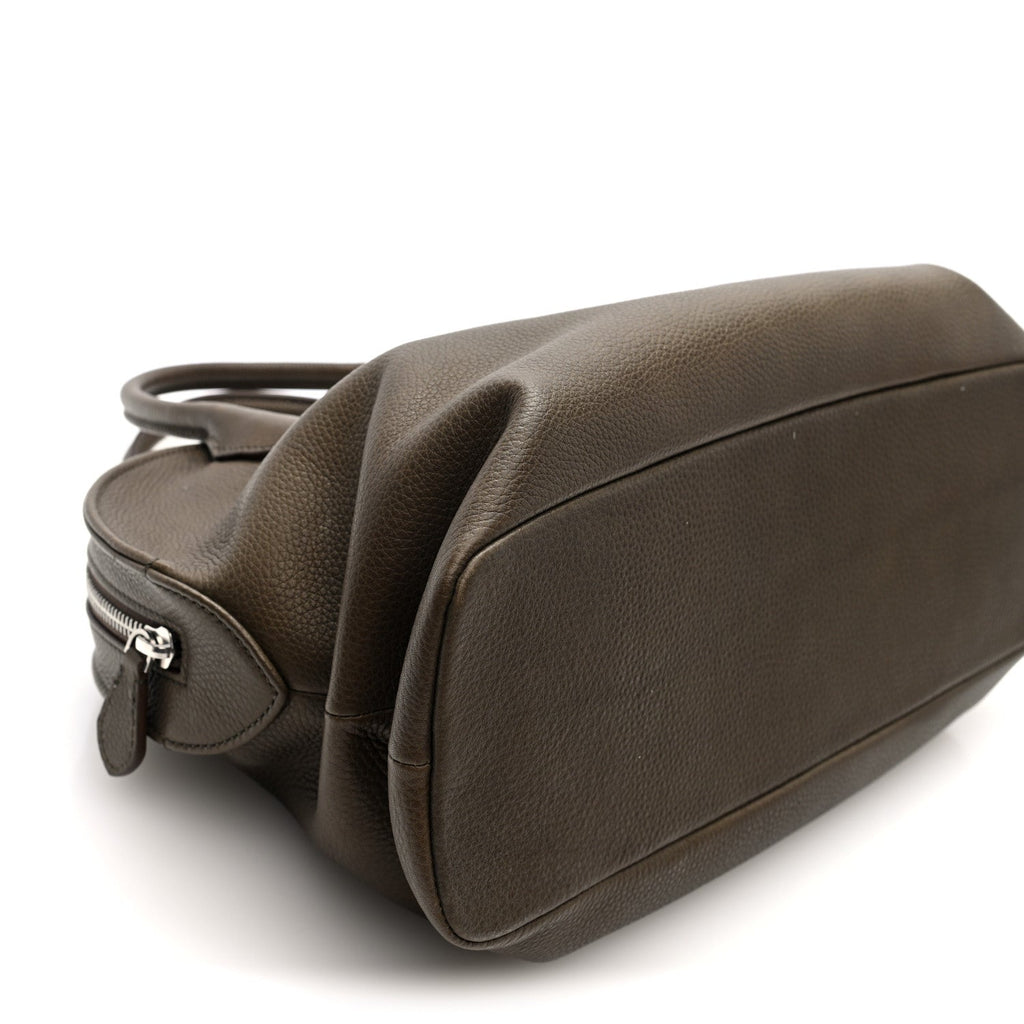 Grained Saddle Calfskin Agnes Bag Truffle