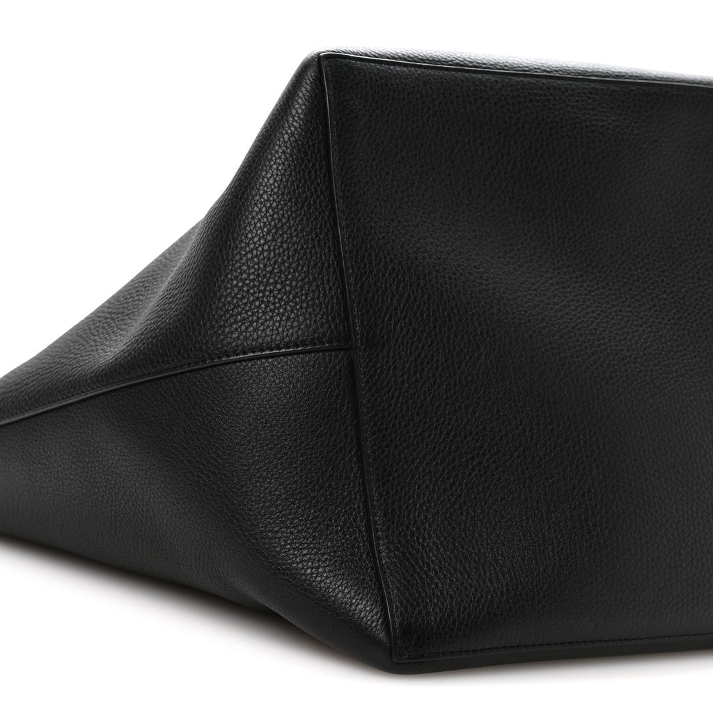Grained Calfskin Park Tote Three Black