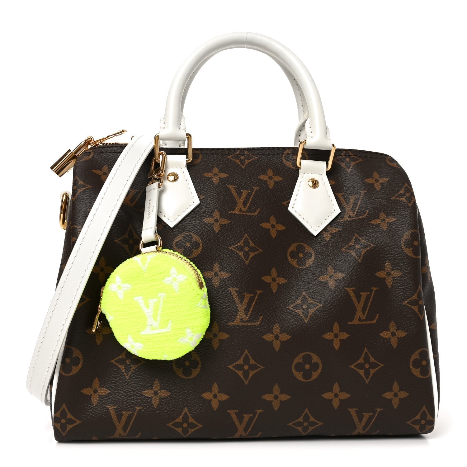 Monogram LV Match Speedy Bandouliere 25 White
