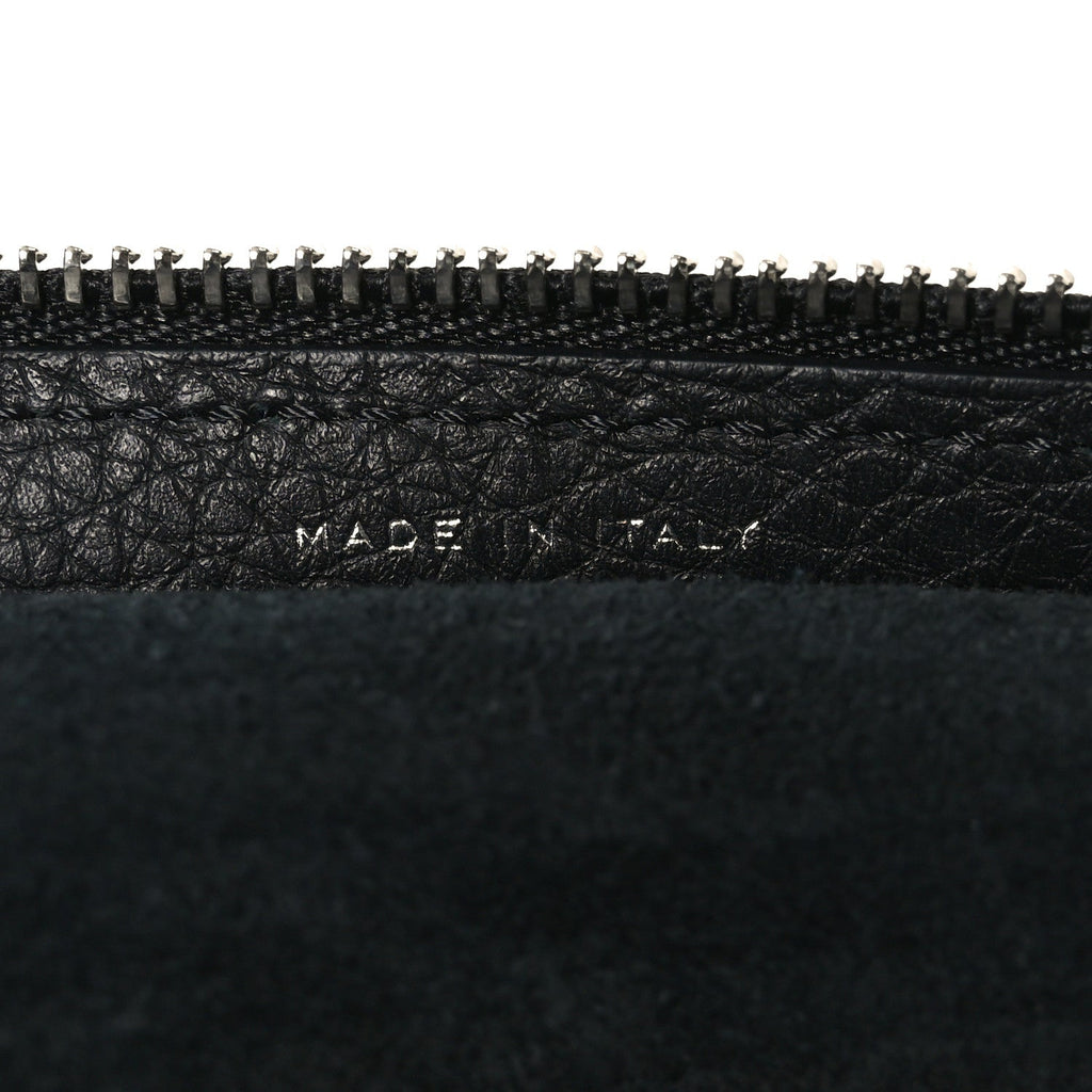 Grained Calfskin Large Slouchy Banana Bag Black