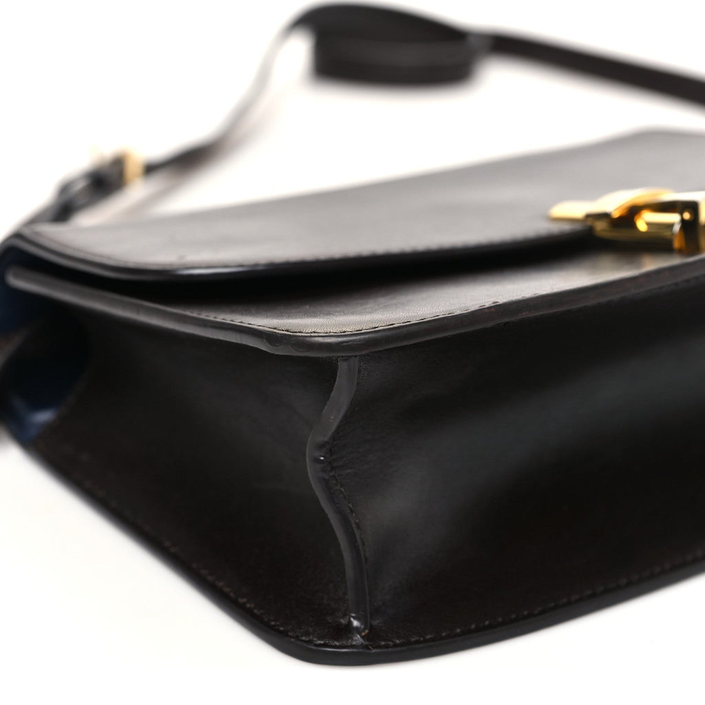 Sleek Calfskin The Sofia 8.75 Crossbody Dark Brown