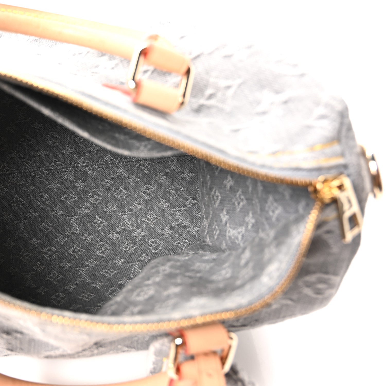 Monogram Denim Speedy Soft 30 Washed Gray