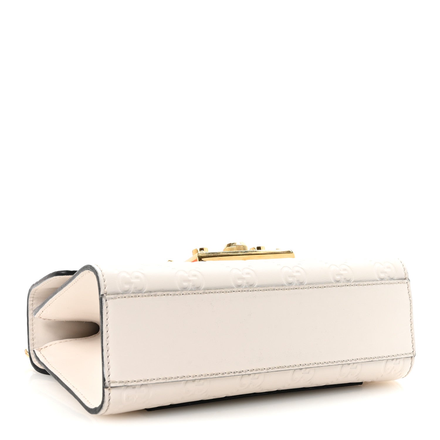 Guccissima Small Padlock Shoulder Bag Black White