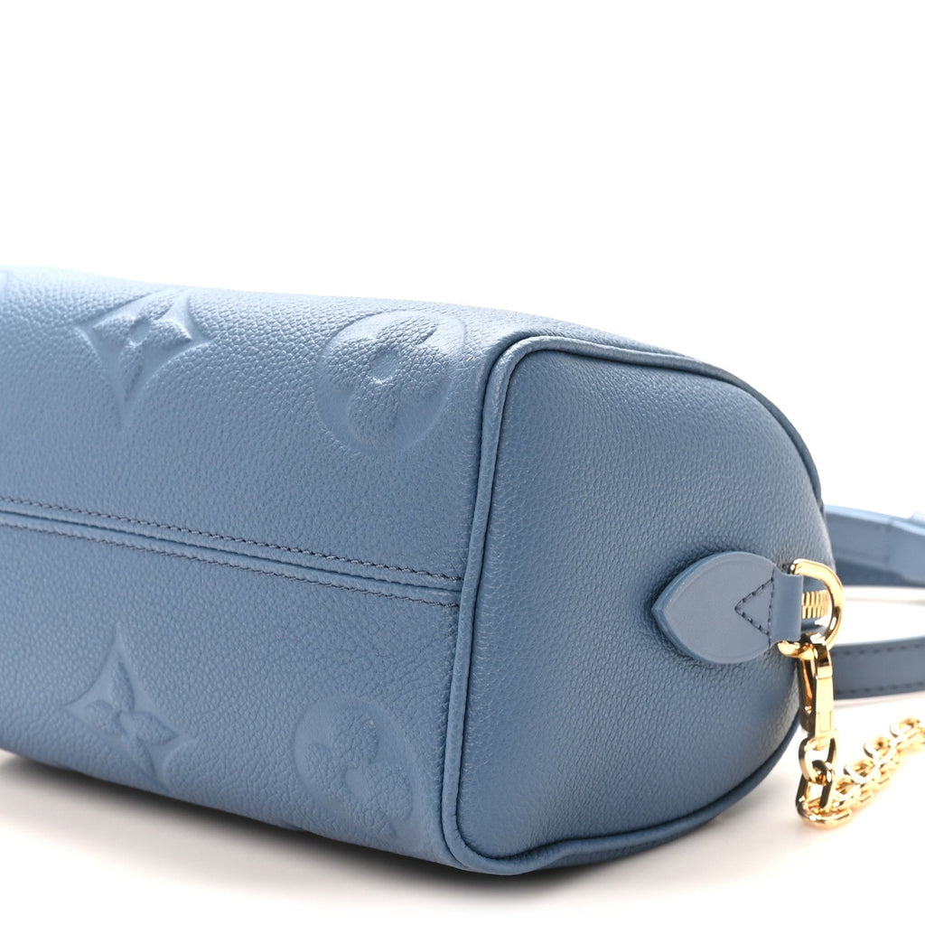 Metallic Empreinte Monogram Giant Speedy Bandouliere 20 Navy Nacre