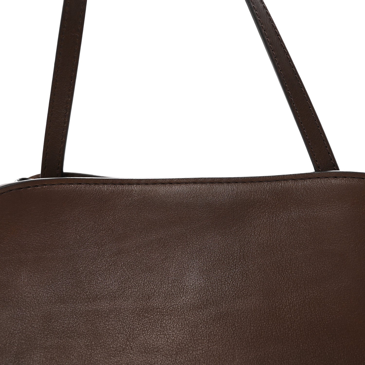 Polished Saddle Calfskin Peggy Clutch Deep Brown