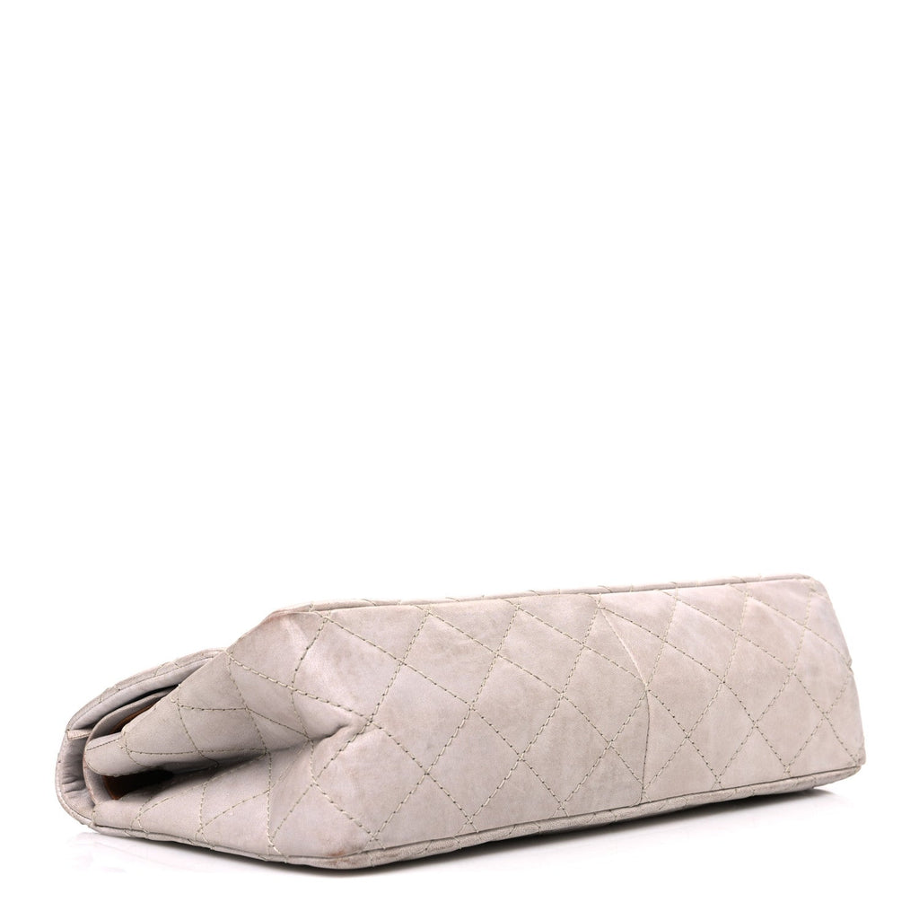 Aged Calfskin Quilted 2.55 Reissue 226 Flap Blanc Fonce