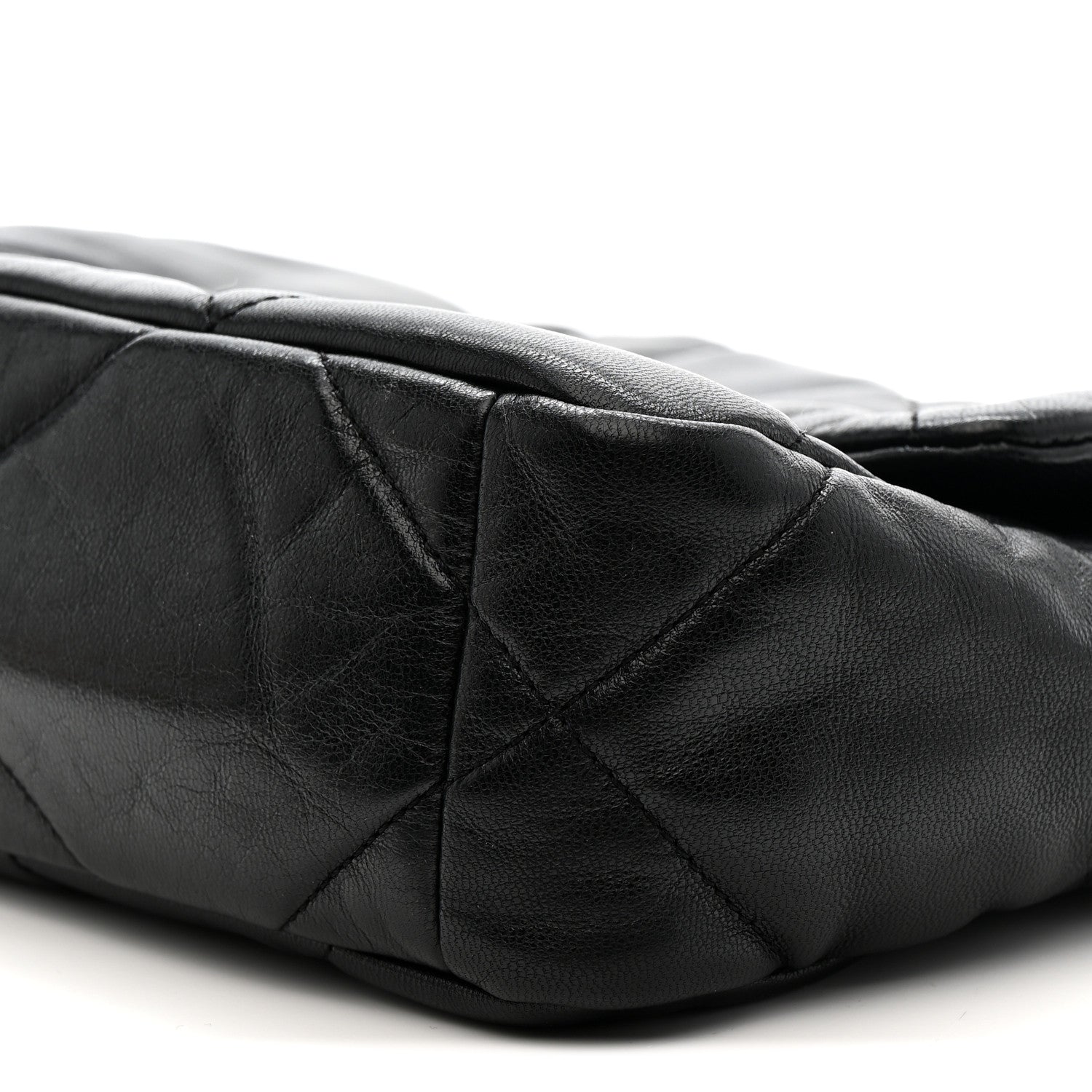 Goatskin Quilted Medium Chanel 19 Flap Black
