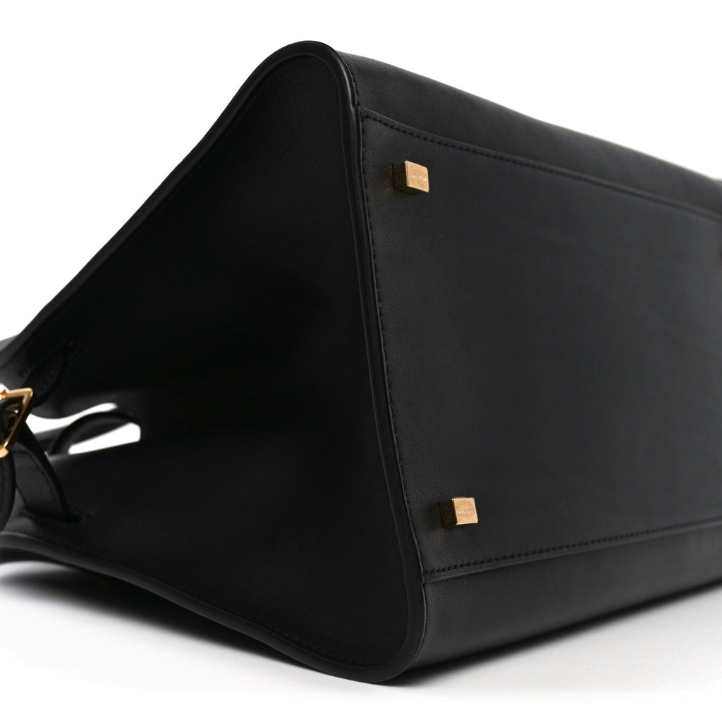 Polished Saddle Calfskin Soft Margaux 12 Black