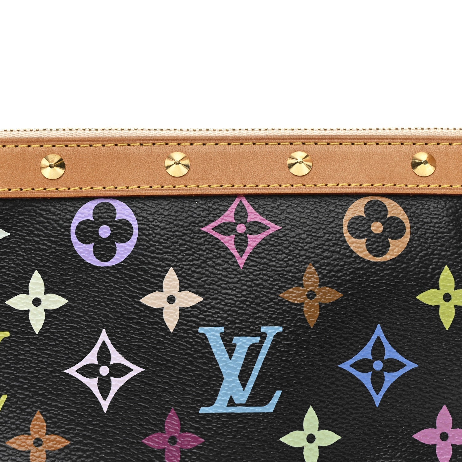 Monogram Multicolor Pochette Accessories Black