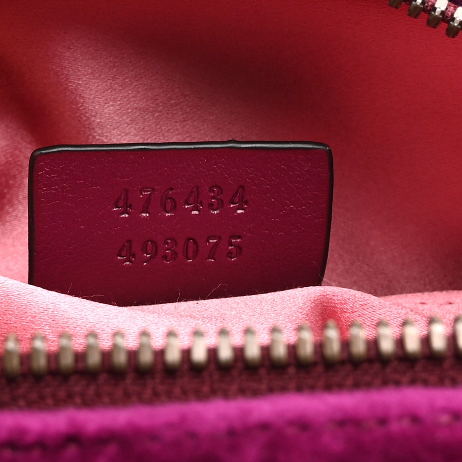Velvet Matelasse GG Marmont Belt Bag 95 38 Fuchsia Violet Cyclamen