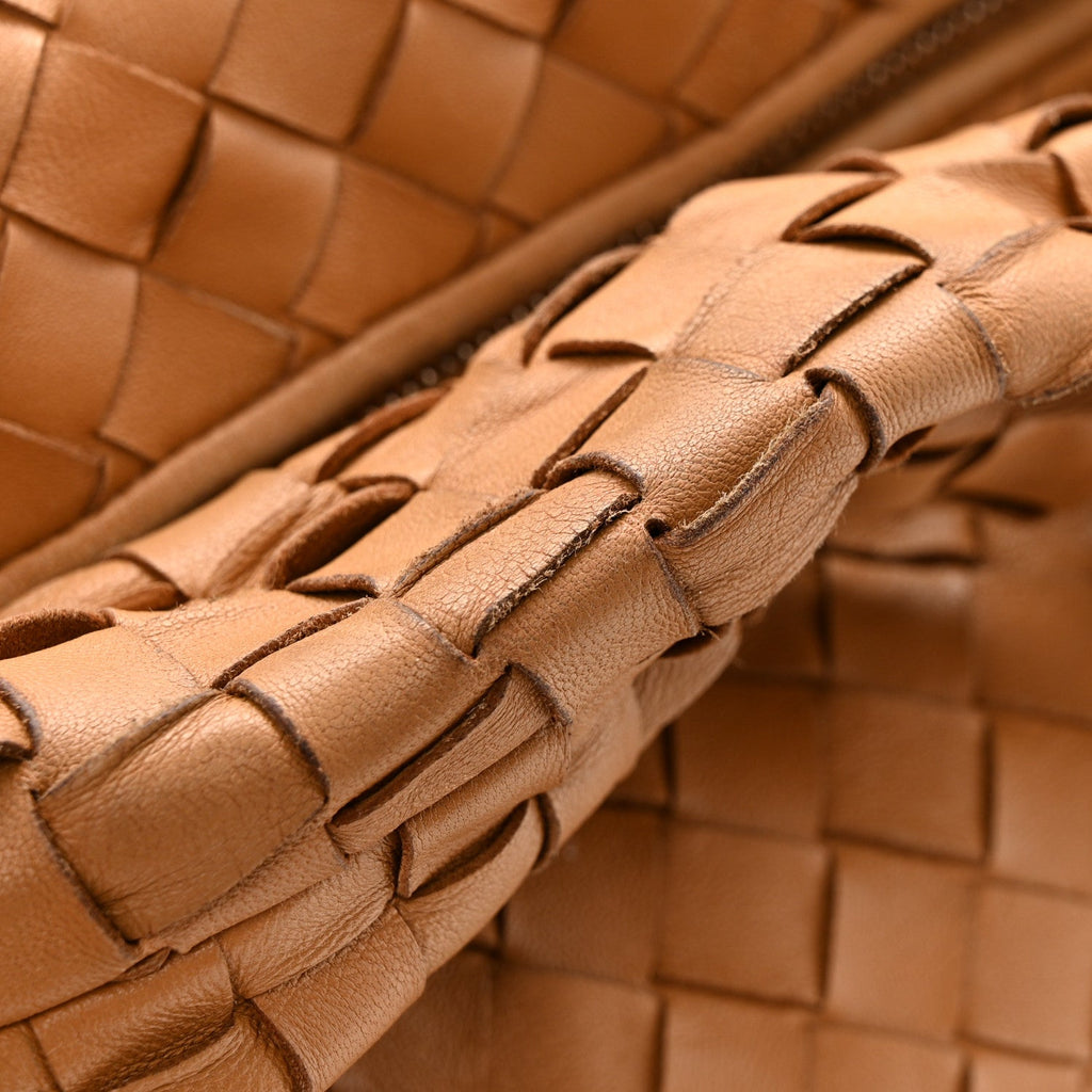 Nappa Intrecciato Teen Jodie Hobo Caramel