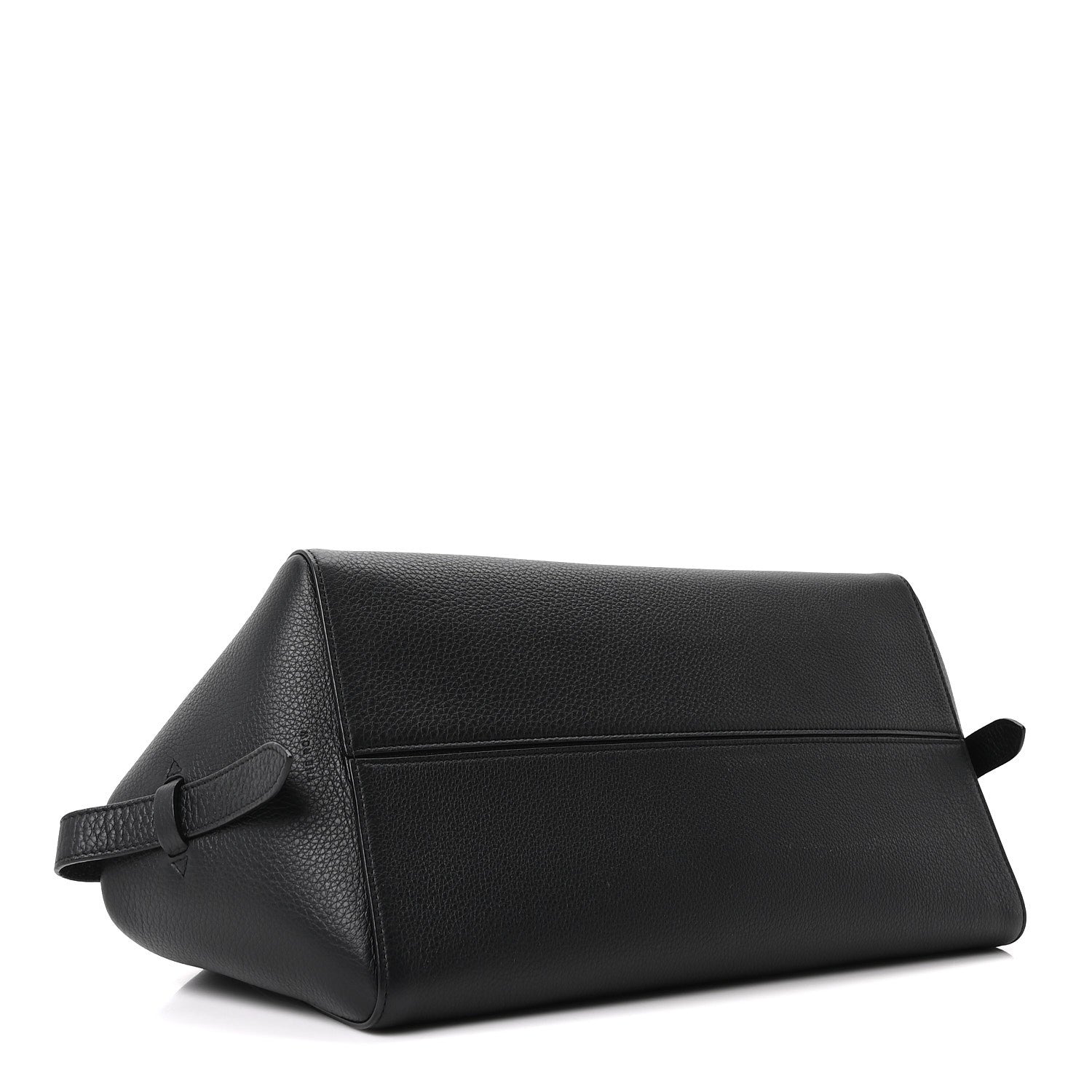 Grained Calfskin East West Bowling Bag Black