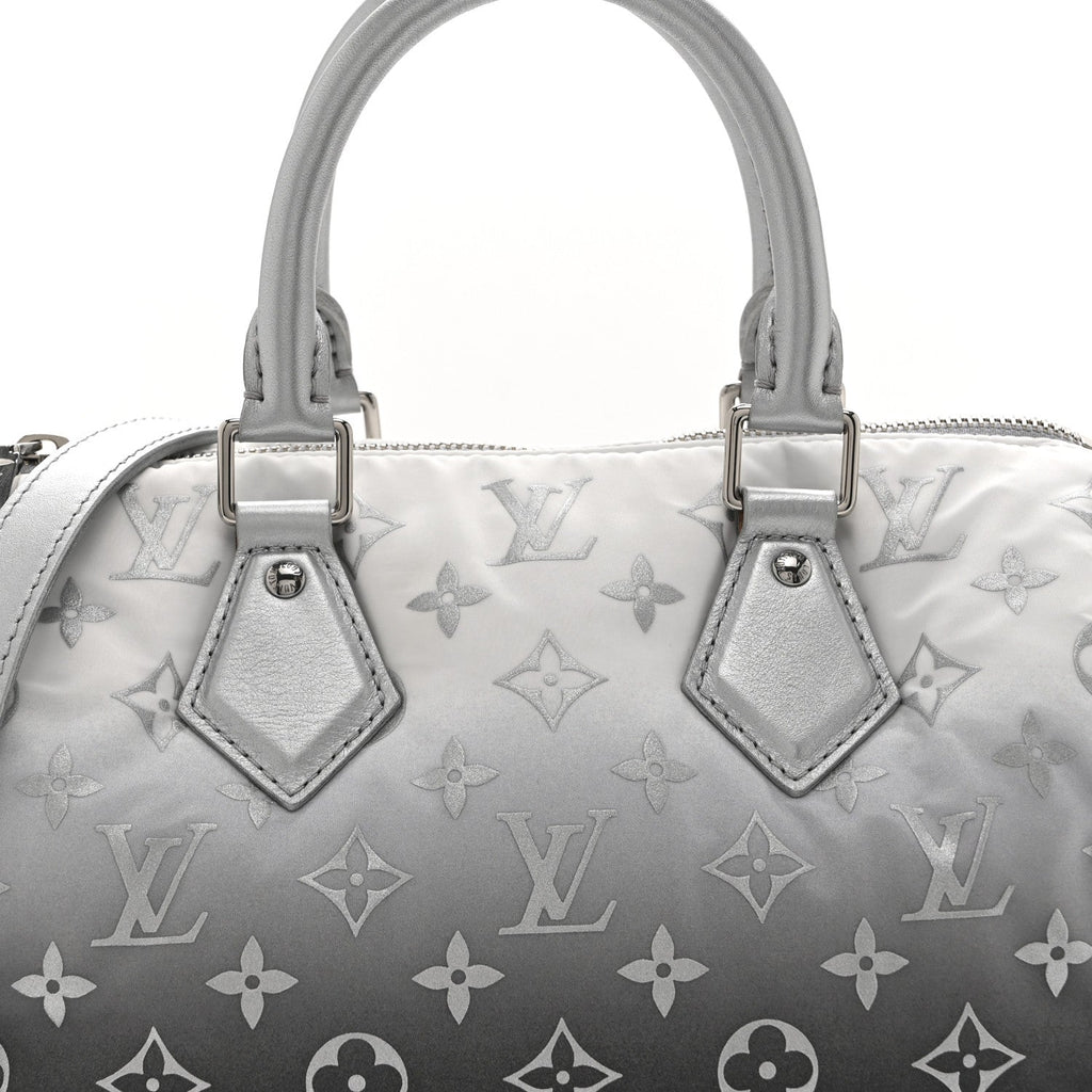 Nylon Monogram Gradient LV Snow Speedy Bandouliere 25 Frost