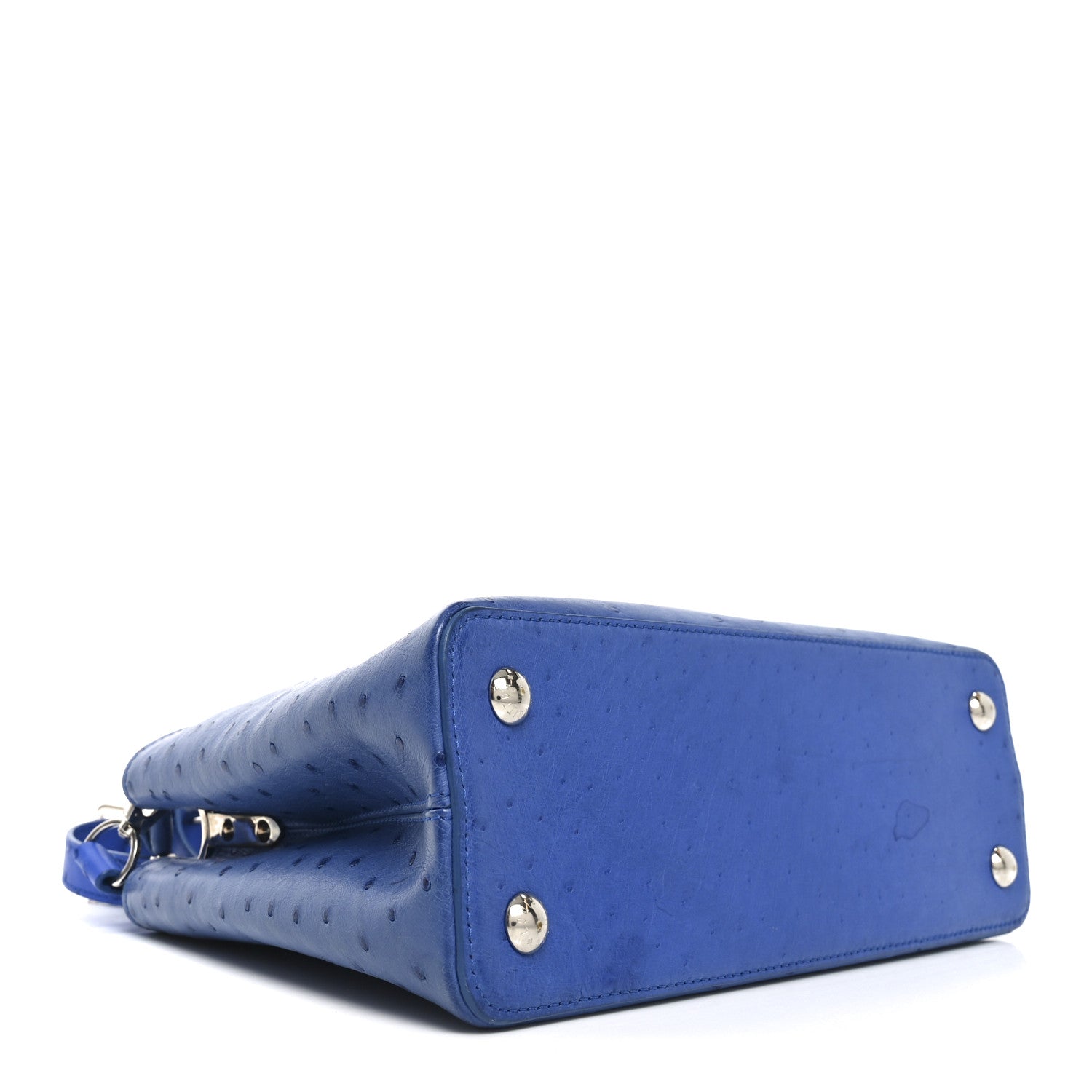Ostrich Capucines MM Saphir