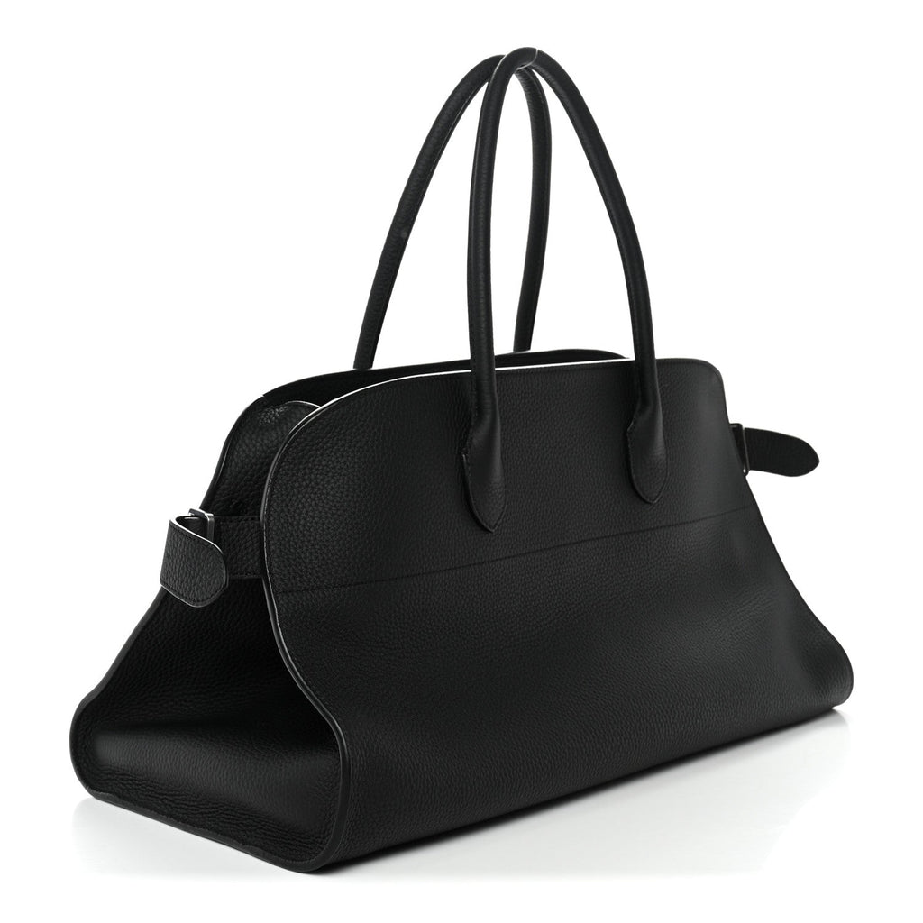 Matte Grained Calfskin EW Margaux Black