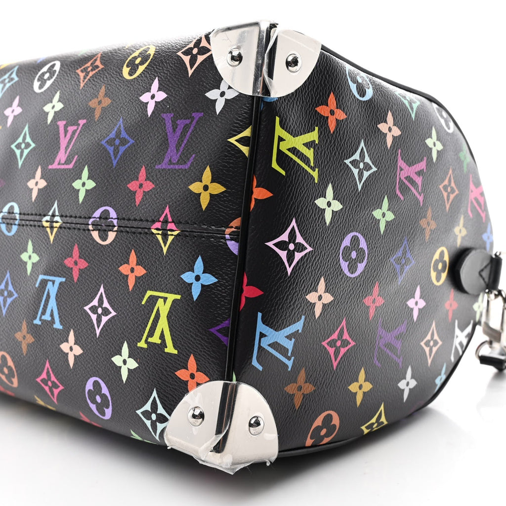 LV X TM Monogram Multicolor Speedy Soft 30 Black