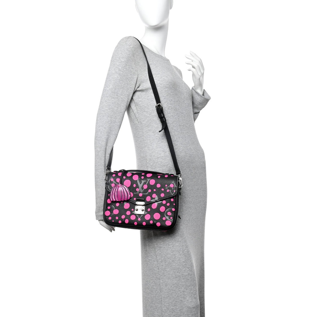 LV x YK Empreinte Monogram Giant Pochette Metis Black Fuchsia