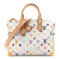 LV X TM Monogram Multicolor Speedy Bandouliere 25 White