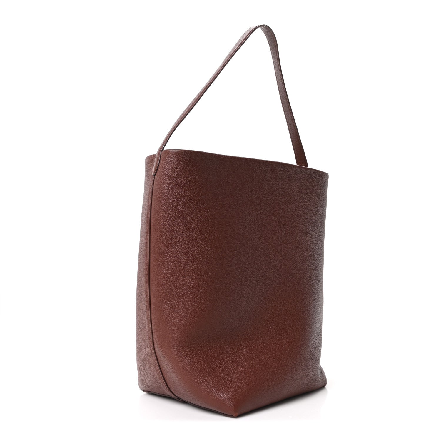 Grained Calfskin Large N/S Park Tote Burnt Wood