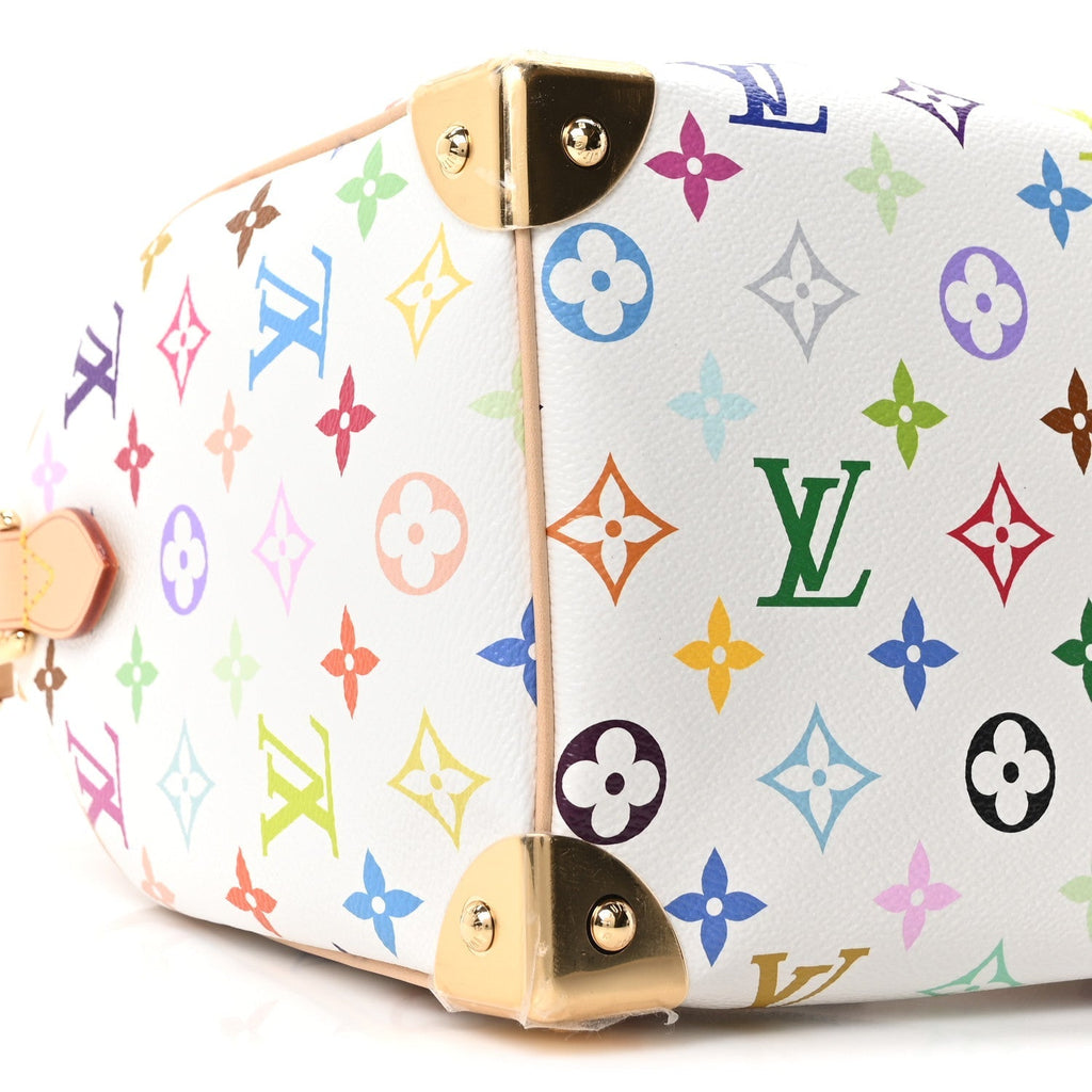 LV X TM Monogram Multicolor Speedy Bandouliere 25 White