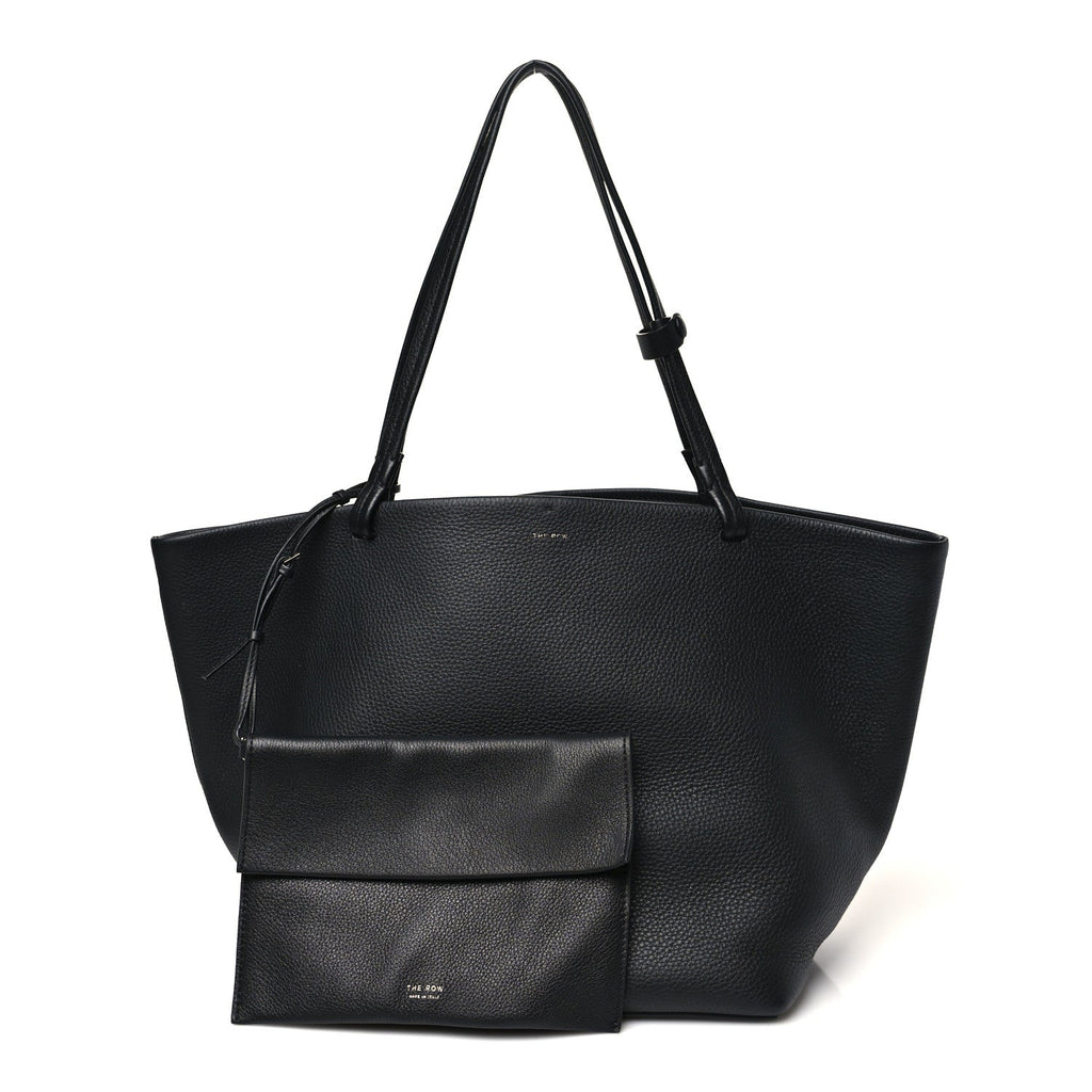 Grained Calfskin Park Tote Three Black