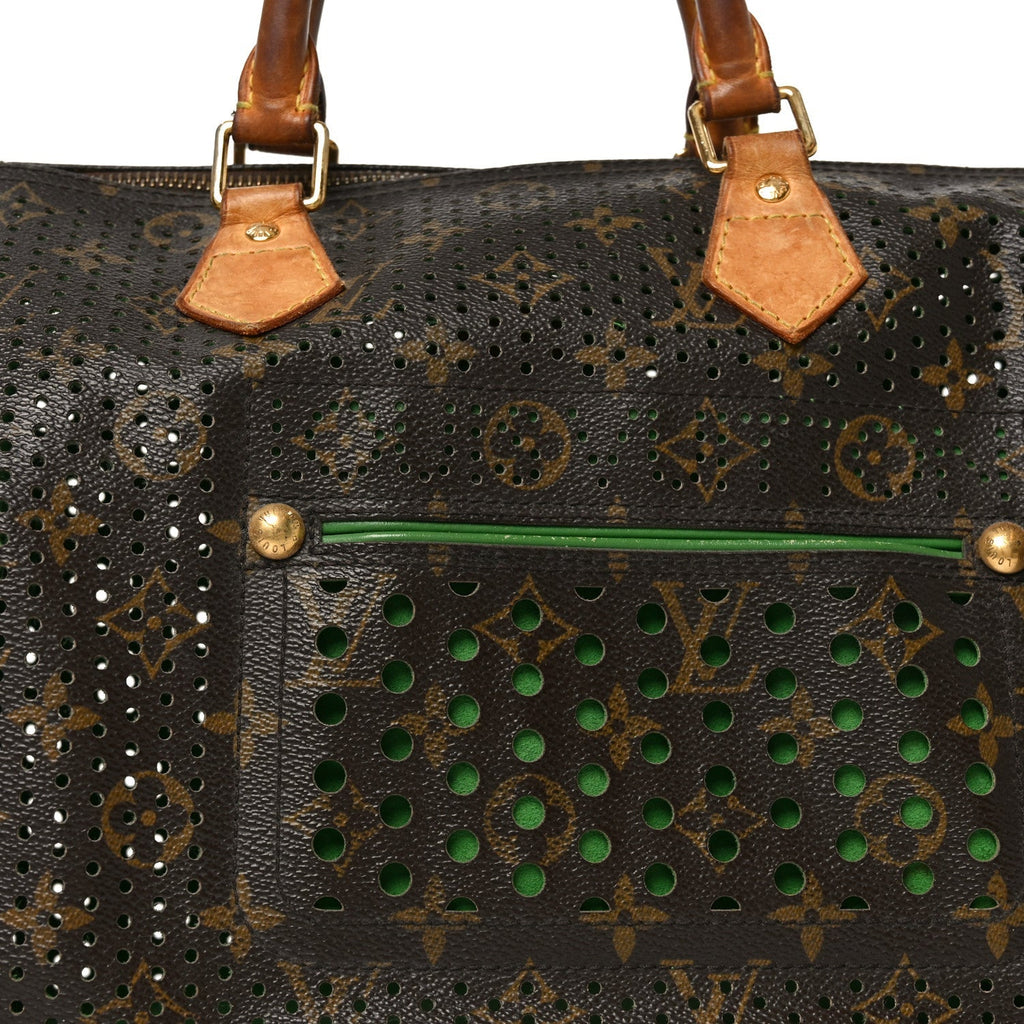 Monogram Perforated Speedy 30 Green