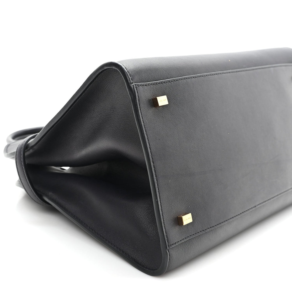 Polished Saddle Calfskin Soft Margaux 12 Black