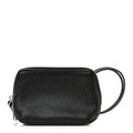 Grained Calfskin Owen Pouch Black