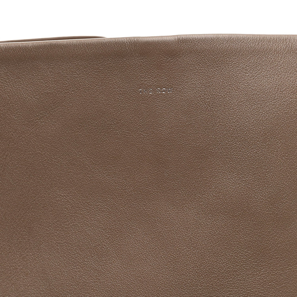 Grained Calfskin Large N/S Park Tote Dark Taupe