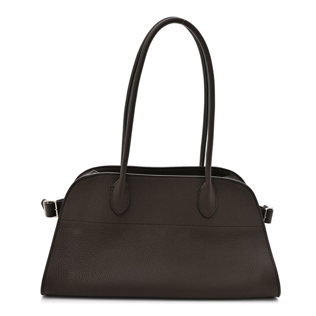 Grained Calfskin Margaux Shoulder 12 Deep Brown