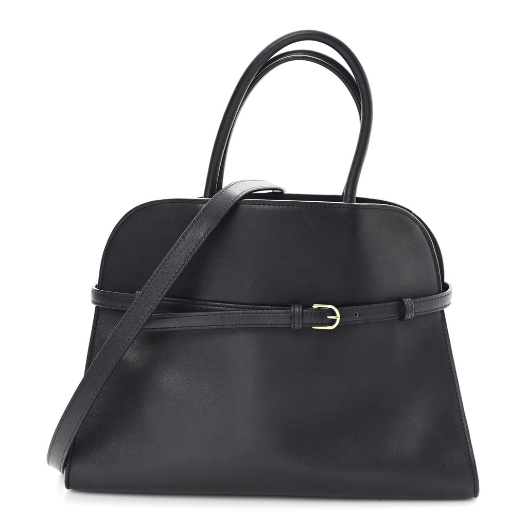 Polished Saddle Calfskin Soft Margaux 12 Black